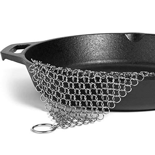 cast-iron-cleaners Galaxy Beauty Cast Iron Chainmail Scrubber Cleaner
