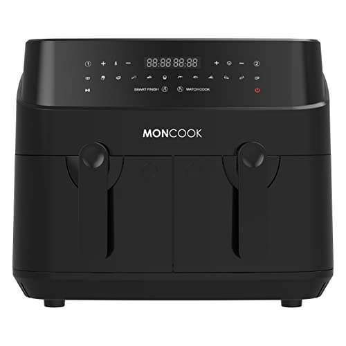 cheap-air-fryers MONCOOK Double Air Fryer - 2 In 1 Airfryer 9L With
