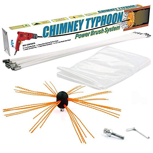 chimney-sweep-brushes Chimney Typhoon Power Sweeping Set S4U (8 Metre Se