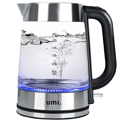 clear-kettles Amazon Brand - Umi Electric Glass Kettle 3000W 1.7