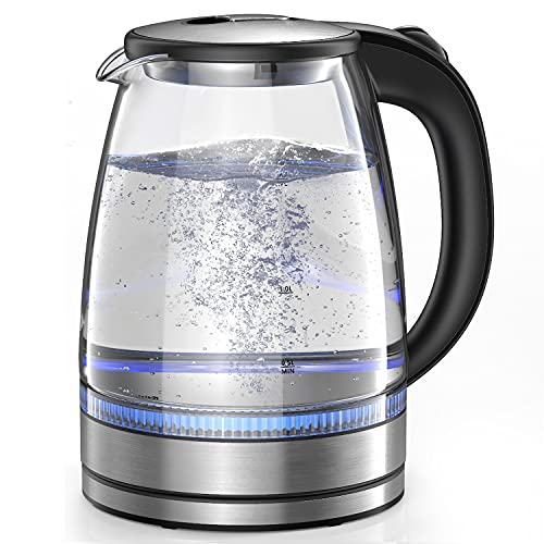 clear-kettles Electric Kettle 1.7L - Electric Glass Tea Kettle (