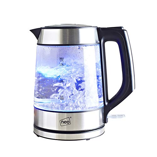 clear-kettles Neo Cordless Nordic Illuminated Glass Kettle (Silv