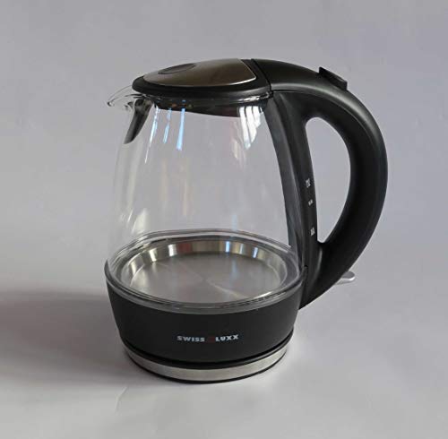 clear-kettles Swiss Luxx 1.0 Litre Low Wattage Cordless Clear Ke