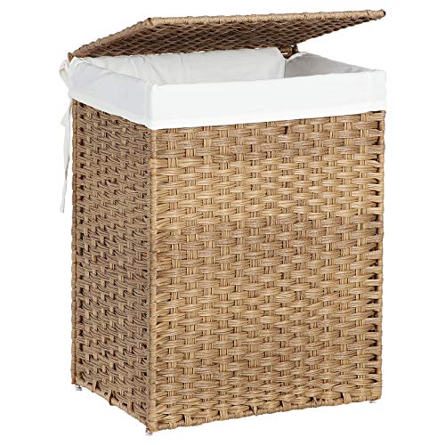cloth-baskets SONGMICS Handwoven Laundry Basket, 90L Synthetic R