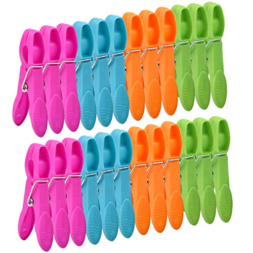 cloth-clips NATUCE 48PCS Powerful Clothes Pegs, Colorful Plast