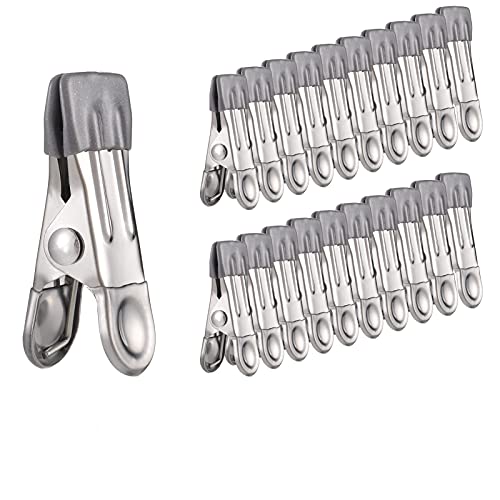 cloth-clips Phoetya 30Pcs Stainless Steel Clothes Pegs, Multif