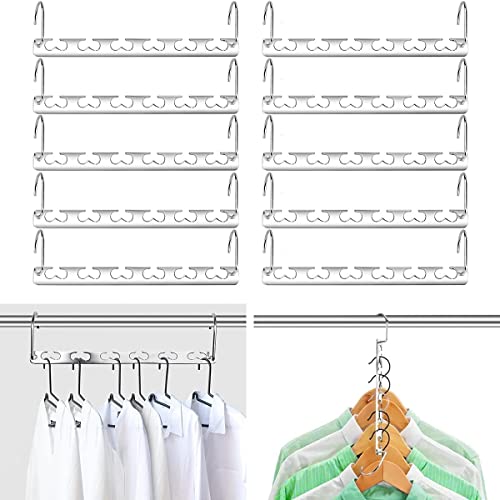 cloth-hangers 10 Pack Space Saving Hanger,Metal Magic Clothes Ha