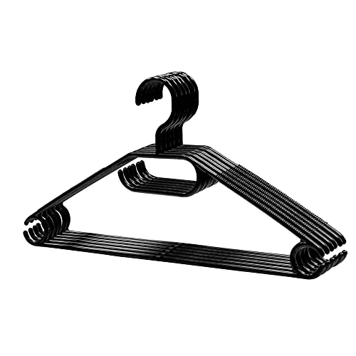 cloth-hangers SPICOM Black Swivel Hook Plastic Hangers | Coat ra