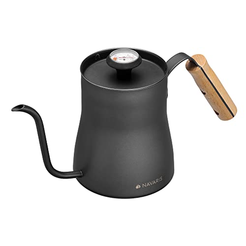 coffee-kettles Navaris 1 Litre Gooseneck Kettle - Stainless Steel