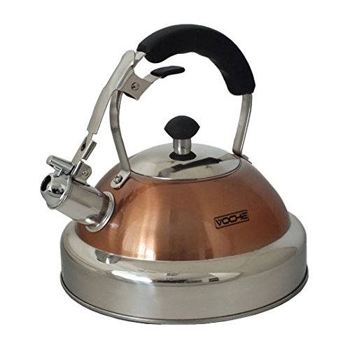 copper-kettles Voche® Copper Stainless Steel Whistling Kettle wi
