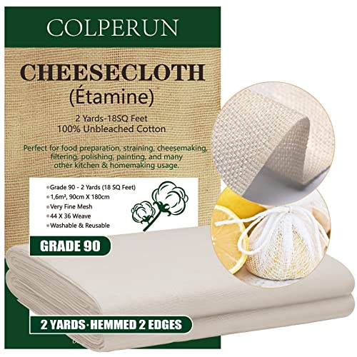 cotton-cloths Colperun Cheesecloth, Grade 90, 18 Square Feet, 10