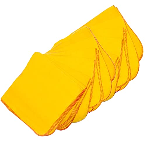 cotton-cloths Jumbo Yellow Duster Pack of 24 - 100% Cotton Cloth