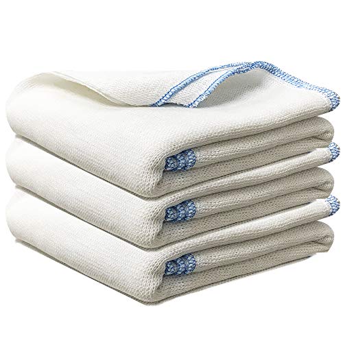 cotton-cloths Towelogy® Pack Of 3 White Cotton Dish Cloths Extr