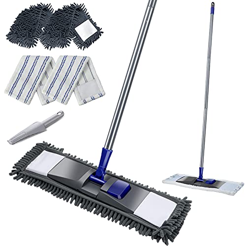 cotton-mops MASTERTOP Microfiber Floor Mop, Flat Floor Mop wit