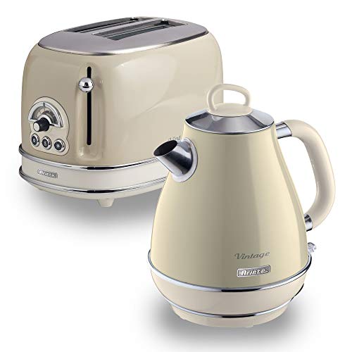cream-kettle-and-toaster-sets Ariete ARPK1 Kettle and Toaster Sets, Beige