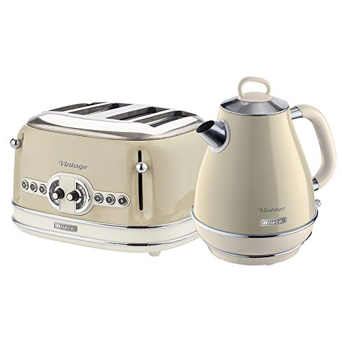 cream-kettle-and-toaster-sets Ariete ARPK19 Retro Style Jug Kettle and 4 Slice T