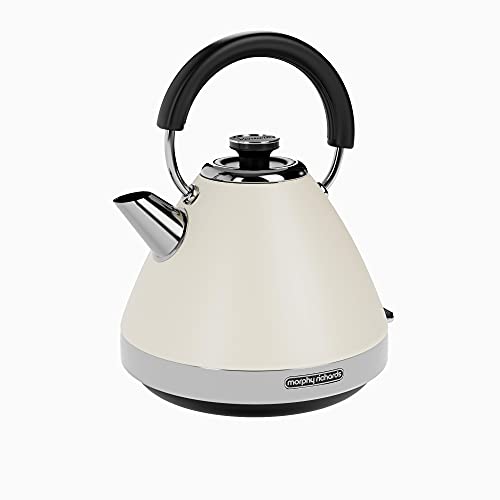 cream-kettle-and-toaster-sets Morphy Richards 100132 Venture Pyramid Kettle Crea
