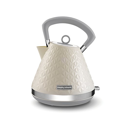 cream-kettle-and-toaster-sets Morphy Richards Vector Pyramid Kettle 108132 Tradi