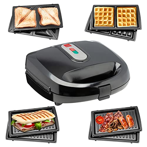 deep-fill-sandwich-toasters Sensio Home Multi Functional 3 in 1 Stylish Waffle