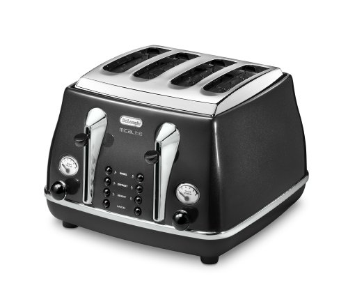 delonghi-toasters De'Longhi Icona Micalite CTOM4003BK 4-Slice Toaste