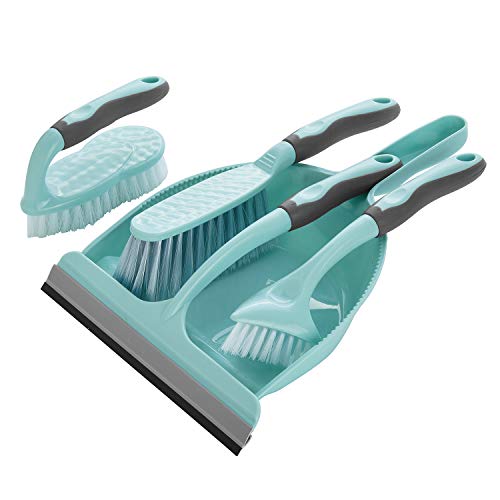 dish-squeegees ALINK 5 Piece Cleaning Set with Broom, Dustpan and