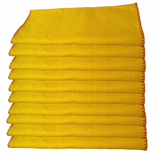 duster-cloths 10 Pack of Heavy Duty Yellow Dusting Dusters / Cle