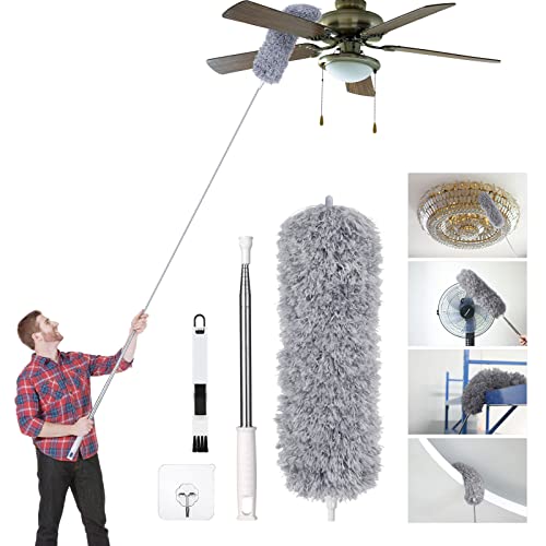 dusting-brushes Vicloon Feather Duster Extendable, 100 Inches Micr