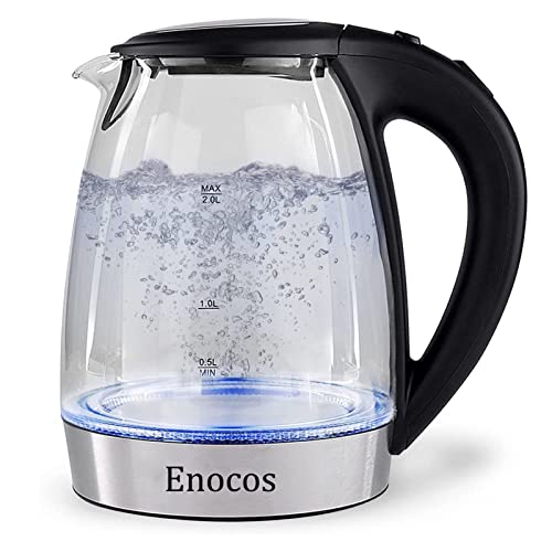 electric-kettles Enocos Electric Glass Kettle, 2L Cordless Water Ke