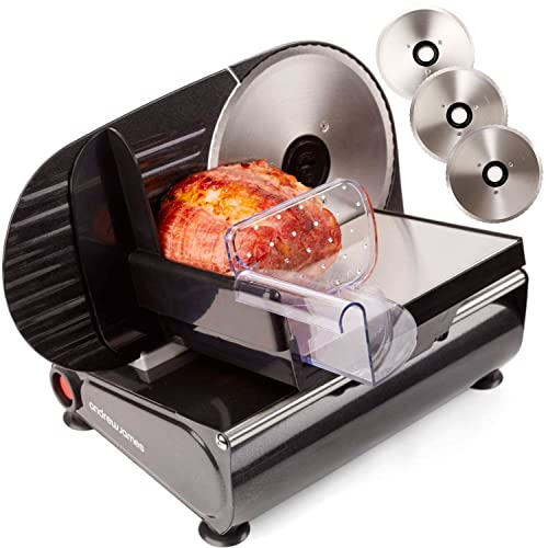 electric-meat-slicers Andrew James Meat Deli Slicer Electric Cutter for