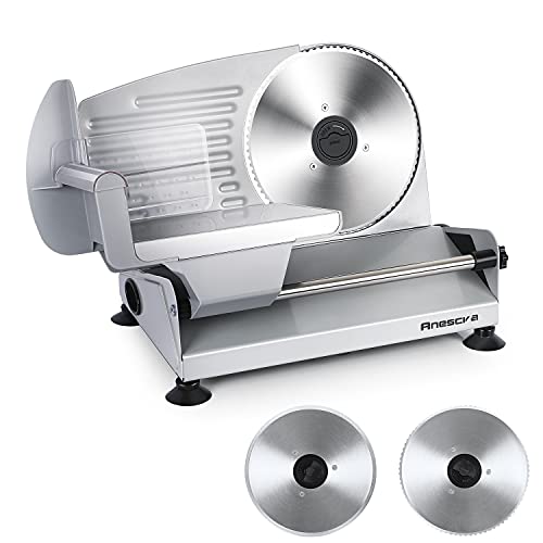 electric-meat-slicers Meat Slicer Machine for Home 200W, 2 Stainless Ste