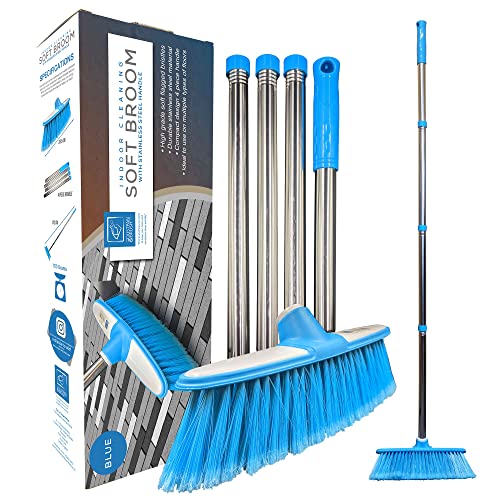 floor-sweepers Soft Broom Indoor Sweeping Broom Brush with Stainl