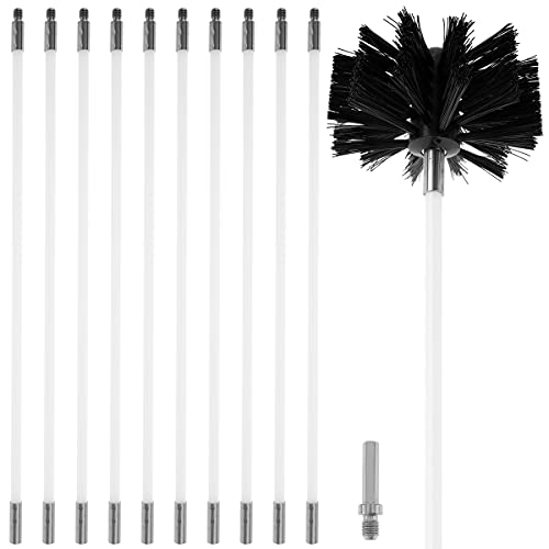 flue-brushes Adifare 12pcs Chimney Cleaning Brush Kit, Flexible