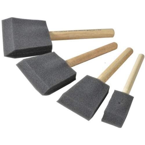 foam-brushes HSD Premium Foam Brush Set Wooden Handle Sponge Pa