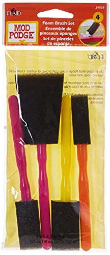 foam-brushes Mod Podge Foam Brush Set x4, Yellow, Orange, Pink