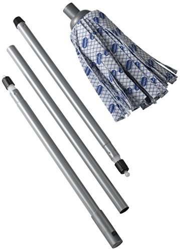 foldable-mops Addis Cloth Mop With 3 Piece Handle In Blue, White