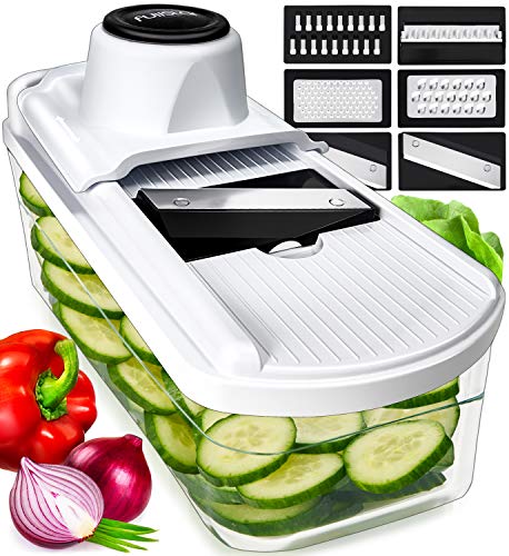 food-slicers 7-in-1 Mandoline Vegetable Slicer with Glass Conta