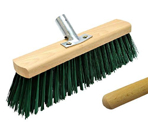 garden-brooms Cotarba 12" 300mm Green Sweeping Broom Head Stiff