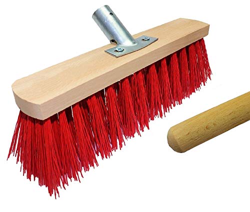 garden-brooms Cotarba 12 300mm RED Sweeping Brush with Handle St