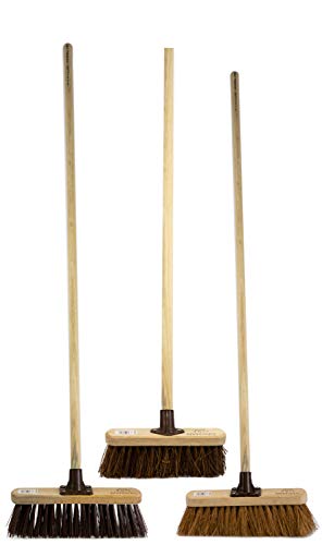garden-brushes Newman and Cole 10" Garden Broom Set Includes Stif