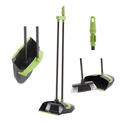 garden-dustpans-and-brushes CleanPEAK Long Handled Dustpan and Sweeping Brush