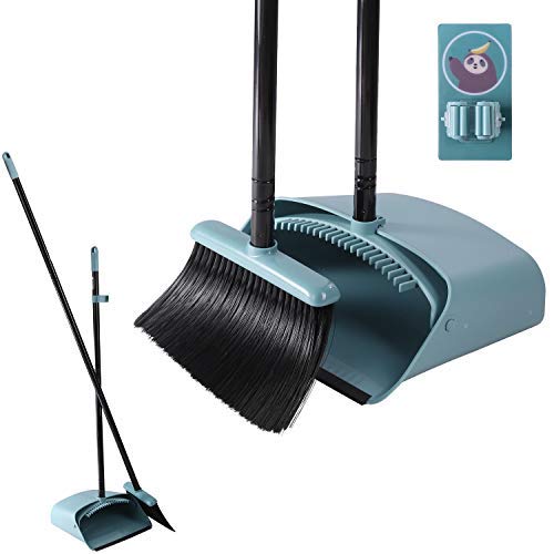 garden-dustpans-and-brushes Dustpan and Brush Set Long Handled, Tall Broom and