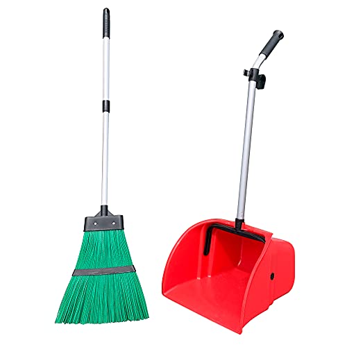 garden-dustpans-and-brushes Long Handled Outdoor Dustpan and Brush Set, Large