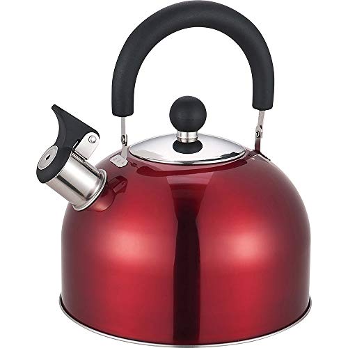 gas-kettles Whistling Kettle 2.5 Litre Stainless Steel RED