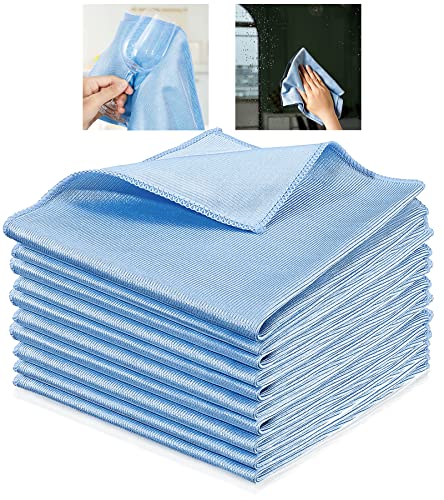 glass-cloths Microfibre Cleaning Cloths 10 Pack, Glass Cleaning