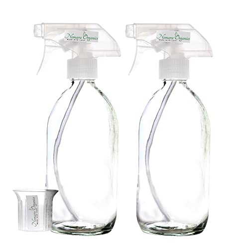 glass-spray-bottles Nomara Organics Clear Glass Spray Bottles with Fin
