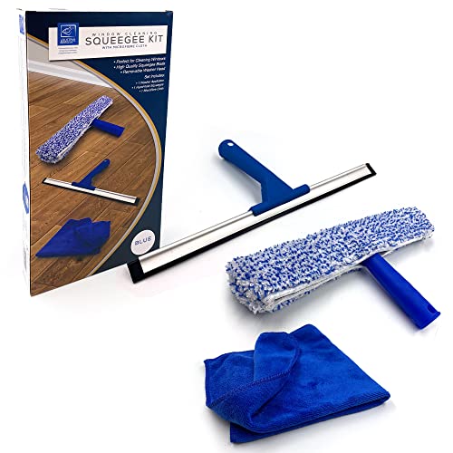 glass-squeegees Rubber Squeegee Window Cleaner and Microfibre Glas