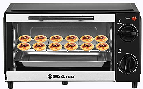glass-toasters Belaco BTO-109N Mini 9L Toaster Oven Tabletop Cook
