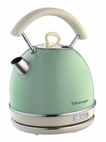 green-kettles Ariete 2877/04 Retro Style Cordless Dome Kettle, R