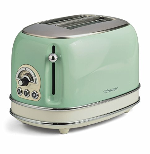 green-toasters Ariete 0155/14 Retro Style 2 Slice Toaster, 6 Brow