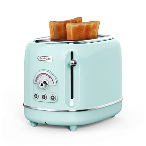 green-toasters Hazel Quinn Retro 2-Slice Toaster Stainless Steel,